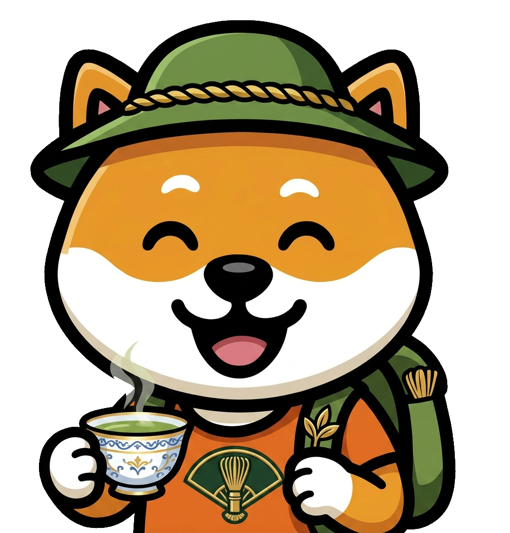 Aki holding a cup of Kagoshima green tea